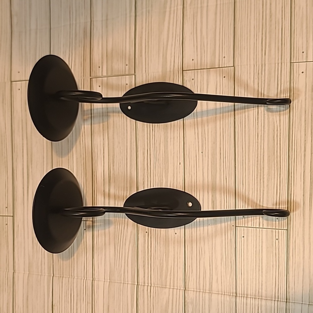 Metal black wall candle holders - Picture 2 of 6